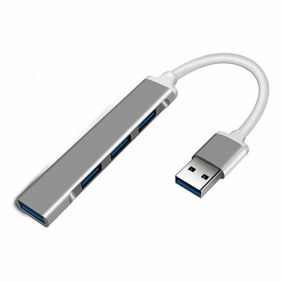 Разветвитель USB 3.0 Orient CU-322 4 порт. серебристый