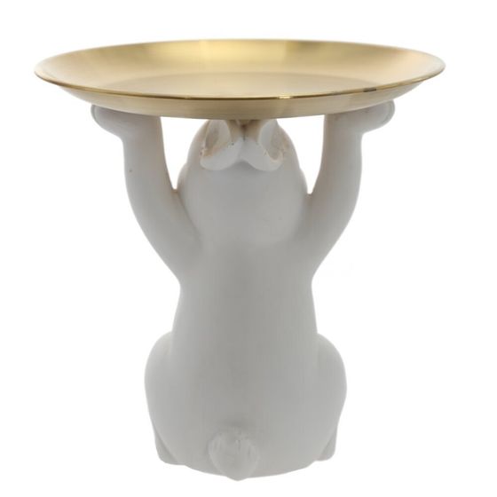 Фигурка декоративная "Заяц" с подносом, L20 W20 H21 см