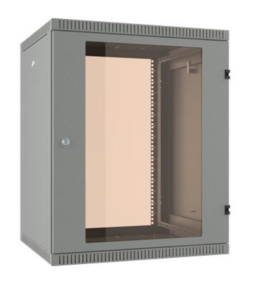 Шкаф коммутационный NT WALLBOX 12-66 G (084698) настенный 12U 600x650мм пер.дв.стекл направл.под закл.гайки 130кг серый 600мм 26кг 610мм IP20 сталь