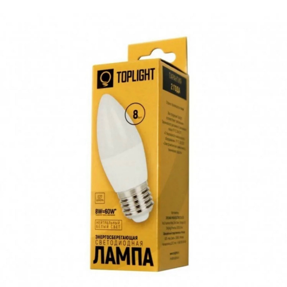 Лампа светодиодная Top Light TL-4010, E27, 8Вт, 4500 К