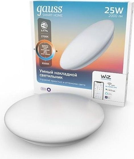 Умный светильник Gauss IoT Smart Home настенно-потолочный белый (2050112)