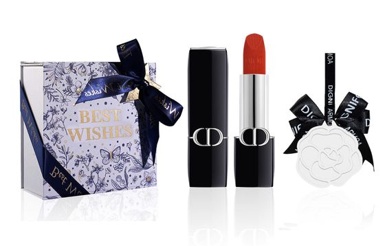 DIOR New Arrival Radiant Blue Gold Lipstick 999/777 Velour