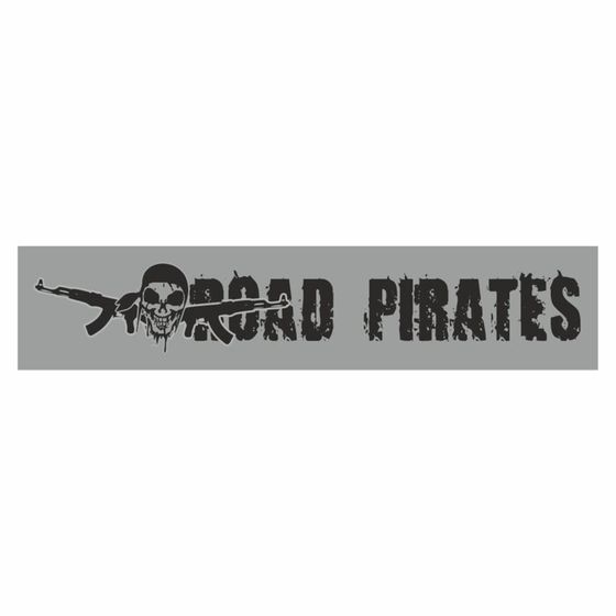 Полоса на лобовое стекло &quot;ROAD PIRATES&quot;, серебро, 1220 х 270 мм