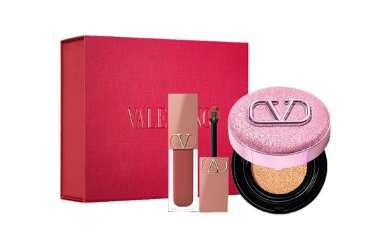 Valentino Pink Cushion Lip Balm Gift Set Makeup Sets Natural Complexion #151R+#LN2