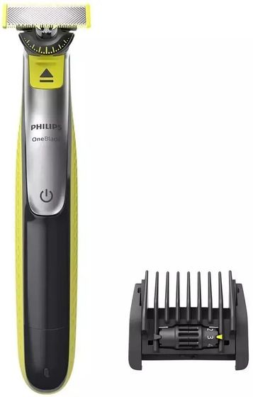 Триммер Philips QP2830/20 аккум. (насадок 2шт) черный/лайм