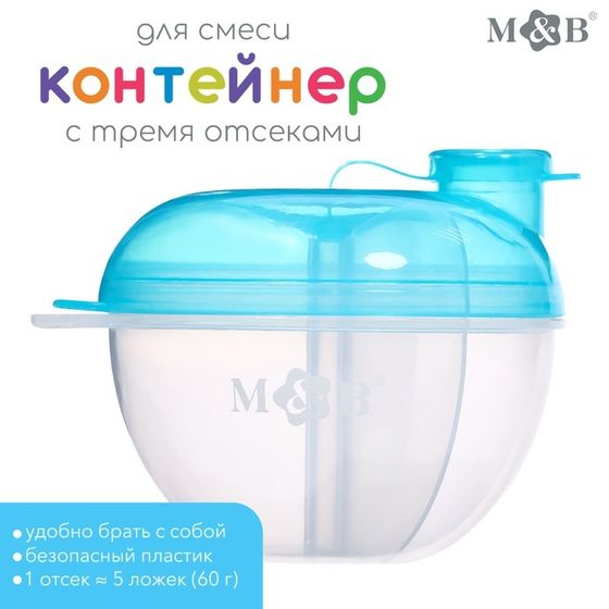 Контейнер для смеси с дозатором, голубой