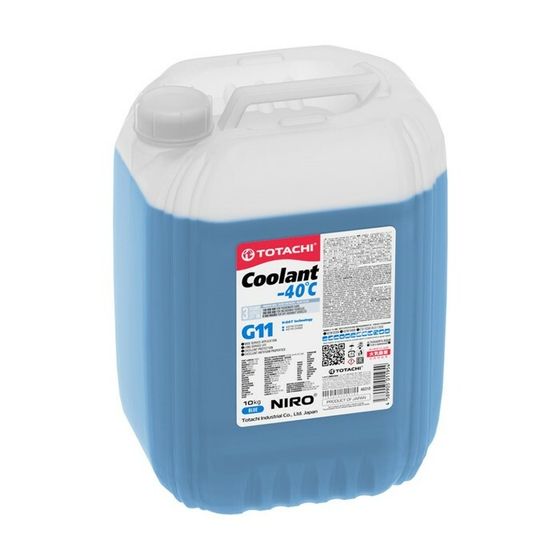 Антифриз Totachi NIRO COOLANT -40 C, G11, синяя, 10 кг