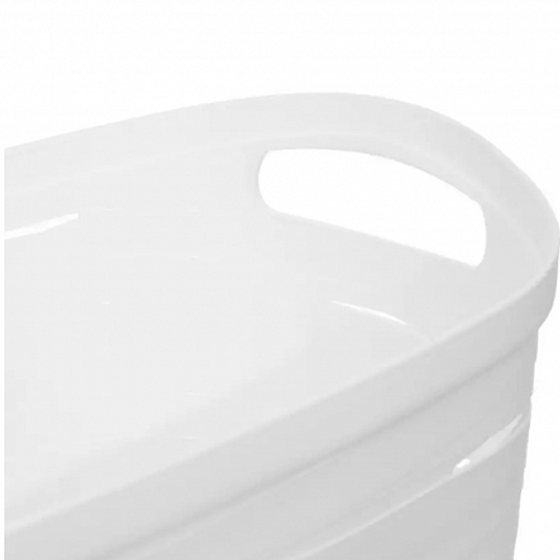 Корзина бельевая RIBBON 49л белый
