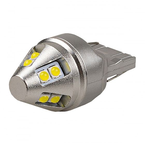 Автолампа диод Skyway T20 (W21/5W), 12-24 В, 10 SMD диода, 1-конт, биполярная, белая