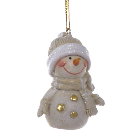 Фигурка декоративная подвесная &quot;Снеговик&quot;, L4 W3 H6 см, 2в.