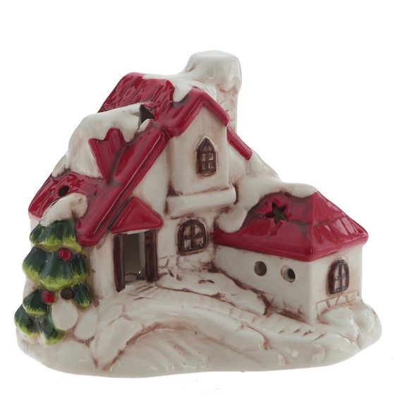 Фигурка декоративная &quot;Домик&quot; с подсветкой (LR44х2 н/п), L12,5 W8 H9,5 см