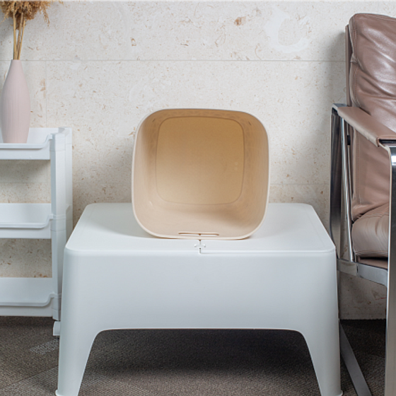 Корзина квадратная SOFTEX Q кремовая 15л