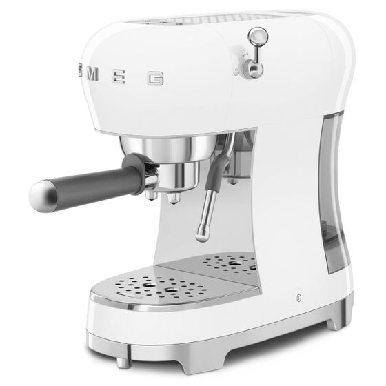 ECF02WHEU Espressomaschine mit Siebträger im 50er Jahre Retro Design