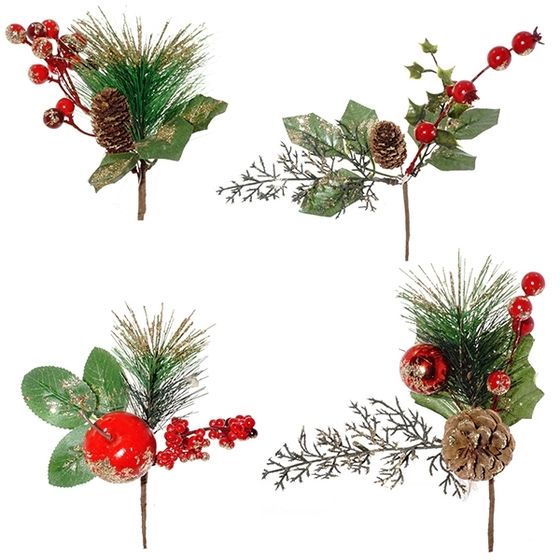 Изделие декоративное &quot;Ветка&quot;, L11 W10 H19 см, 4в.