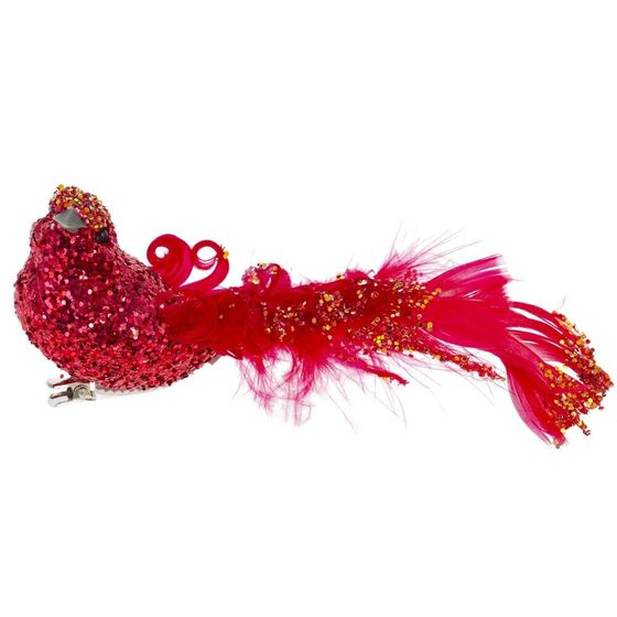 Изделие декоративное &quot;Птичка&quot;, L15 W4 H5,5 см, 2в.