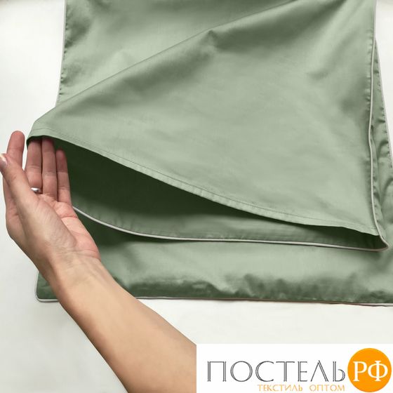 113310110-сгL84 Наволочка Satin Luxe 52х74 шалфей