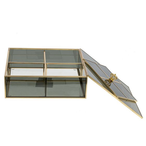 Шкатулка, Д22 Ш22 В9,5 см