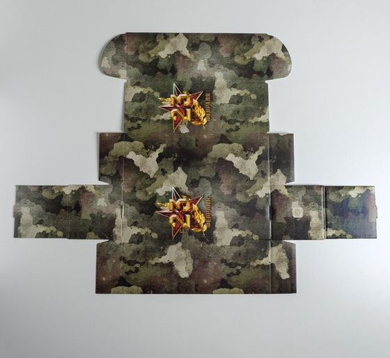 !09 Коробка подарочная (набор 2 штуки) складная, упаковка, «23 Февраля», 12 х 33,6 х 12 см.