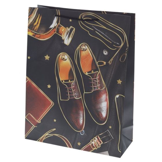 Пакет подарочный (бумага 210г/м2, блок микс 12шт), L31 W12 H40 см, 3в.