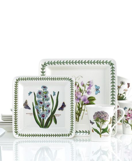 Dinnerware, Botanic Garden Square 12 Piece Set, Service for 4