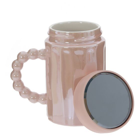 Кружка с крышкой, 360 мл, L12 W8 H12,5 см