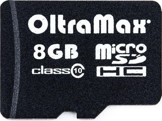 Карта памяти microSDHC 8GB Oltramax OM008GCSDHC10-W/A-AD