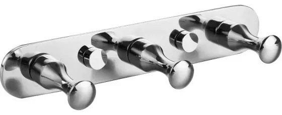 !09 Крючок 3 штуки на планке 001sm30m41 латунь цвет хром