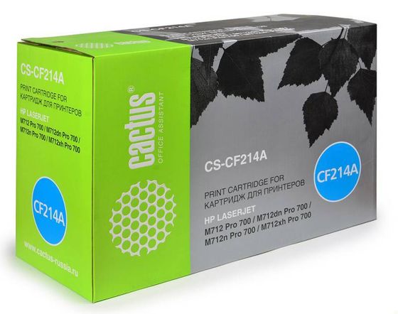 Картридж лазерный Cactus CS-CF214A CF214A черный (10000стр.) для HP LJ 700/M712
