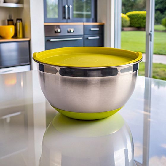 Миска с крышкой MIX зеленая 4.2л