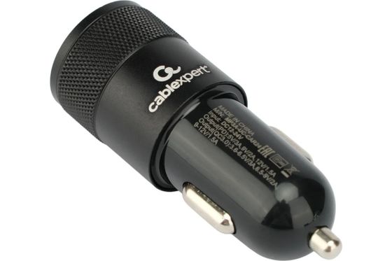 Автомобильное З/У Cablexpert MP3A-UC-CAR24 3А черный