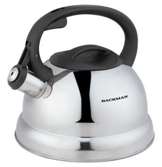 Чайник Backman BM-0722 2.7л со свистком серебристый