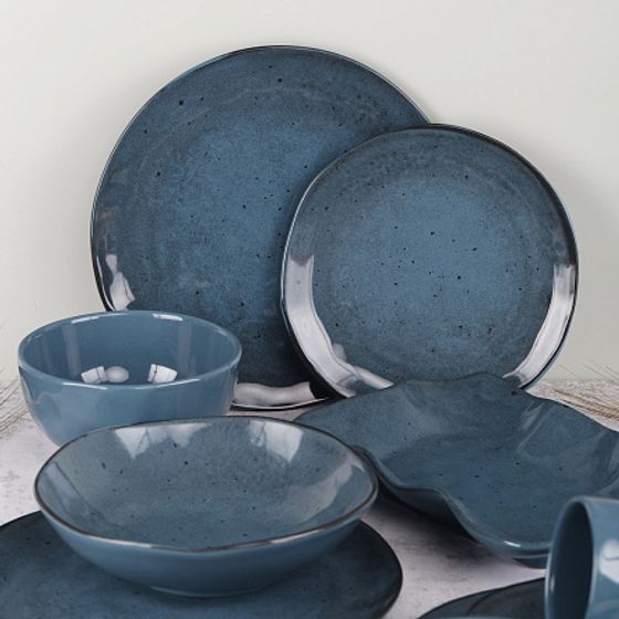 Тарелка суповая STONE синий 20см