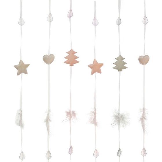 Изделие декоративное  гирлянда &quot;Звезда/Сердце/Ёлка&quot;, L5 W1 H160 см, 6в.