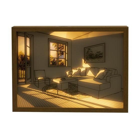 Панно (подсветка, USB), L31 W4 H23 см, 3в.