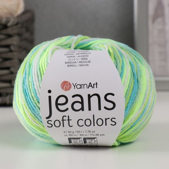 Пряжа &quot;Jeans Soft Colors&quot; 55% хлопок, 45% акрил 160м/50гр (6211)