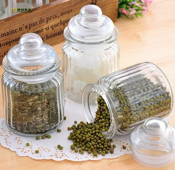 Банка стеклянная с крышкой FLEUR 1000мл