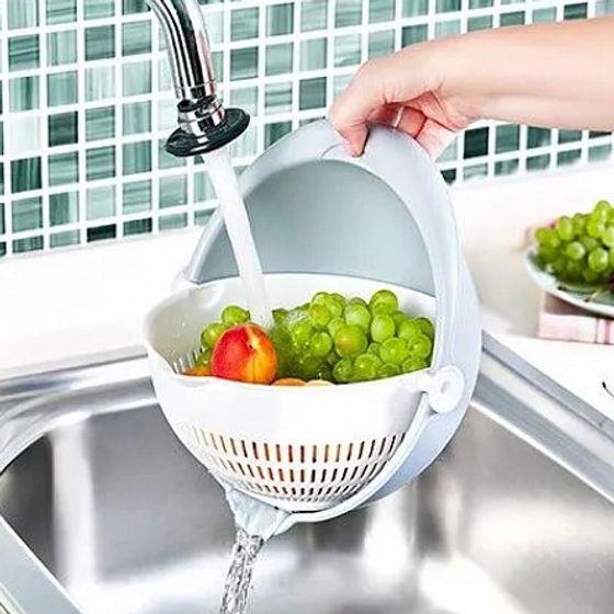 Дуршлаг AQUA 21см вращающийся