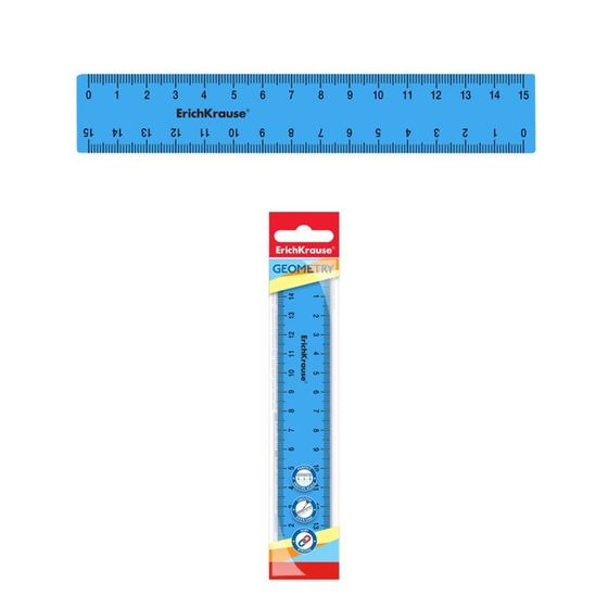 Линейка гибкая 15см ErichKrause &quot;Bubble Gum&quot;, пластиковая, голубая, в флоупаке
