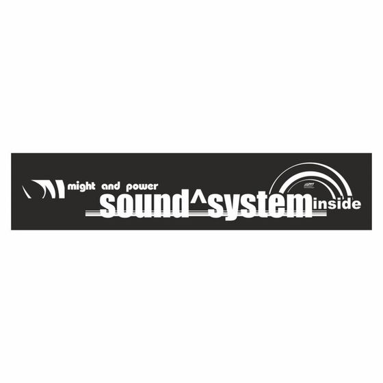 Полоса на лобовое стекло &quot;SOUND SYSTEM&quot;, черная, 1220 х 270 мм