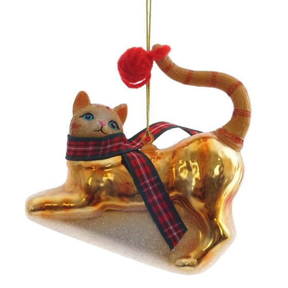 Украшение новогоднее &quot;Кошка&quot;, 2в., L9 W3,5 H9 см, 2в.