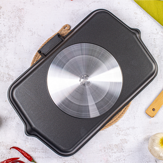 Сковорода-гриль GRANITO XL 43x26см со складной ручкой