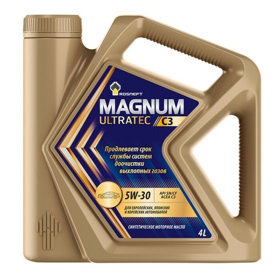 Масло моторное РосНефть Magnum Ultratec 5/30, C3, синтетическое, 4 л