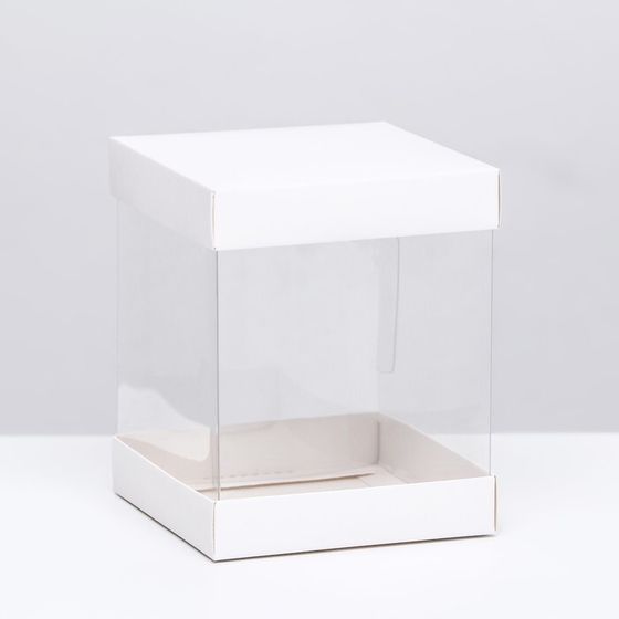 Коробка с PVC Мини 10 X 10 X 12 см &quot;Белый&quot;