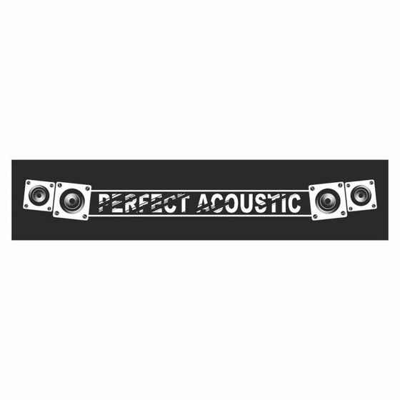 Полоса на лобовое стекло &quot;PERFECT ACOUSTIC&quot;, черная, 1220 х 270 мм