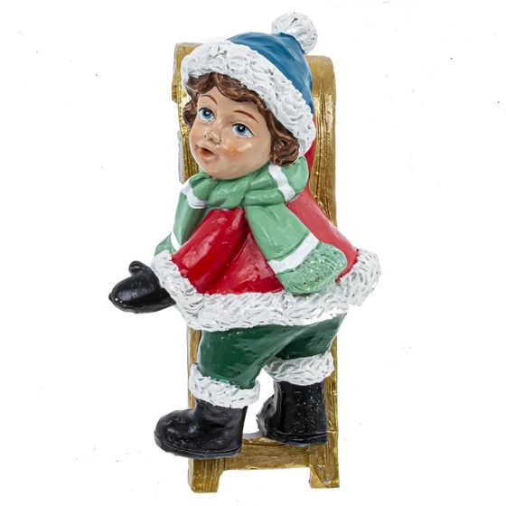 Фигурка декоративная &quot;Медвежонок/Снеговик/Олень/Ребёнок&quot;, L9,5 W4,5 H5,5 см, 4в.