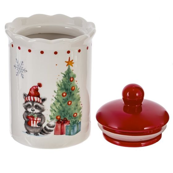 Ёмкость для сыпучих продуктов &quot;Новогодний подарок&quot;,,, 850 мл, L11,5 W11,5 H17 см
