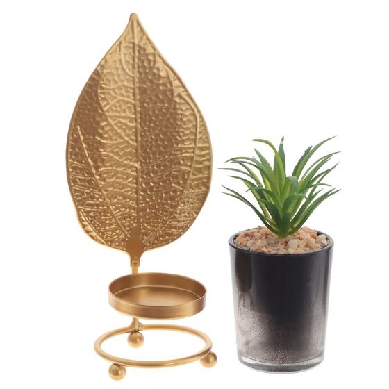 Цветочная композиция &quot;Суккулент&quot;, L8 W7 H19 см