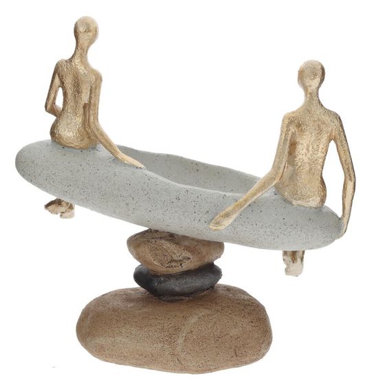 Фигурка декоративная "Влюбленная пара" с подставкой д/мелочей, L20 W10 H21 см