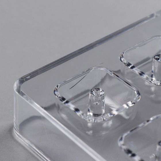 !09 Форма для шоколада и конфет «Пончик в форме квадрата», 21 ячейка, 33×16,2 см