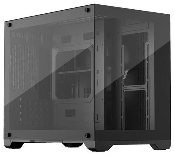 Корпус 1STPlayer MEGAVIEW MV6-T черный без БП Mini-Tower ATX (MV6-TP-BK)